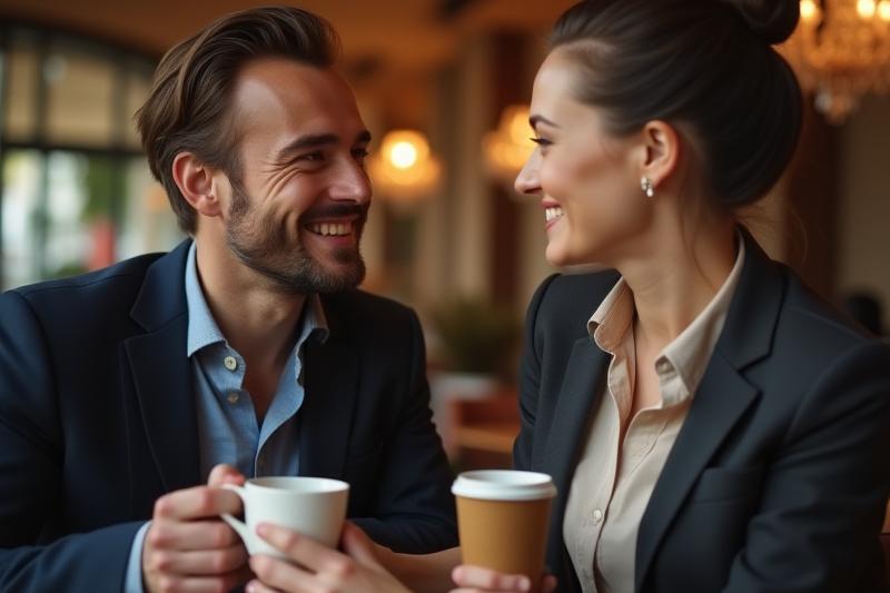Networking feletti kávé
